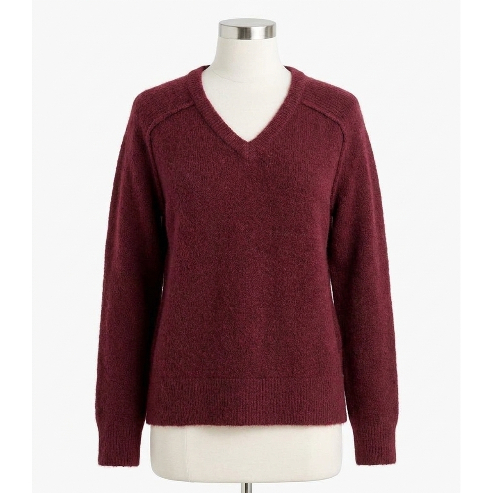 NEW KAREN KANE layered long sleeve sweater in wine